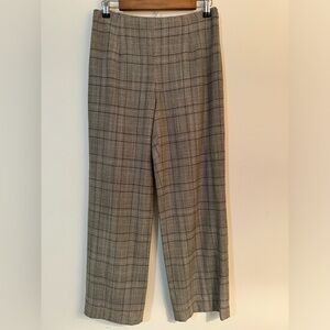 Talbots Stretch Brown Plaid Pants Trousers Size 4